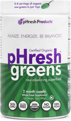 pHresh Greens Raw Alkalizing Superfood Greens Powder - 10 oz (2 meses)