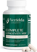 Complete Longevity Mix - Multivitamínico con Complejo B, Antioxidantes Naturales, Equinácea, Espirulina, Luteína, Licopeno - 60 Cápsulas