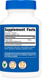 Nutricost Luteolina 100mg 120 Cápsulas - Complemento Alimenticio Vegano, Sin Gluten, No OGM