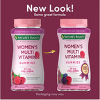 Nature's Bounty Optimal Solutions Multivitamínico para Mujeres, Gominolas de Frambuesa, 80 uds (Paquete de 2)