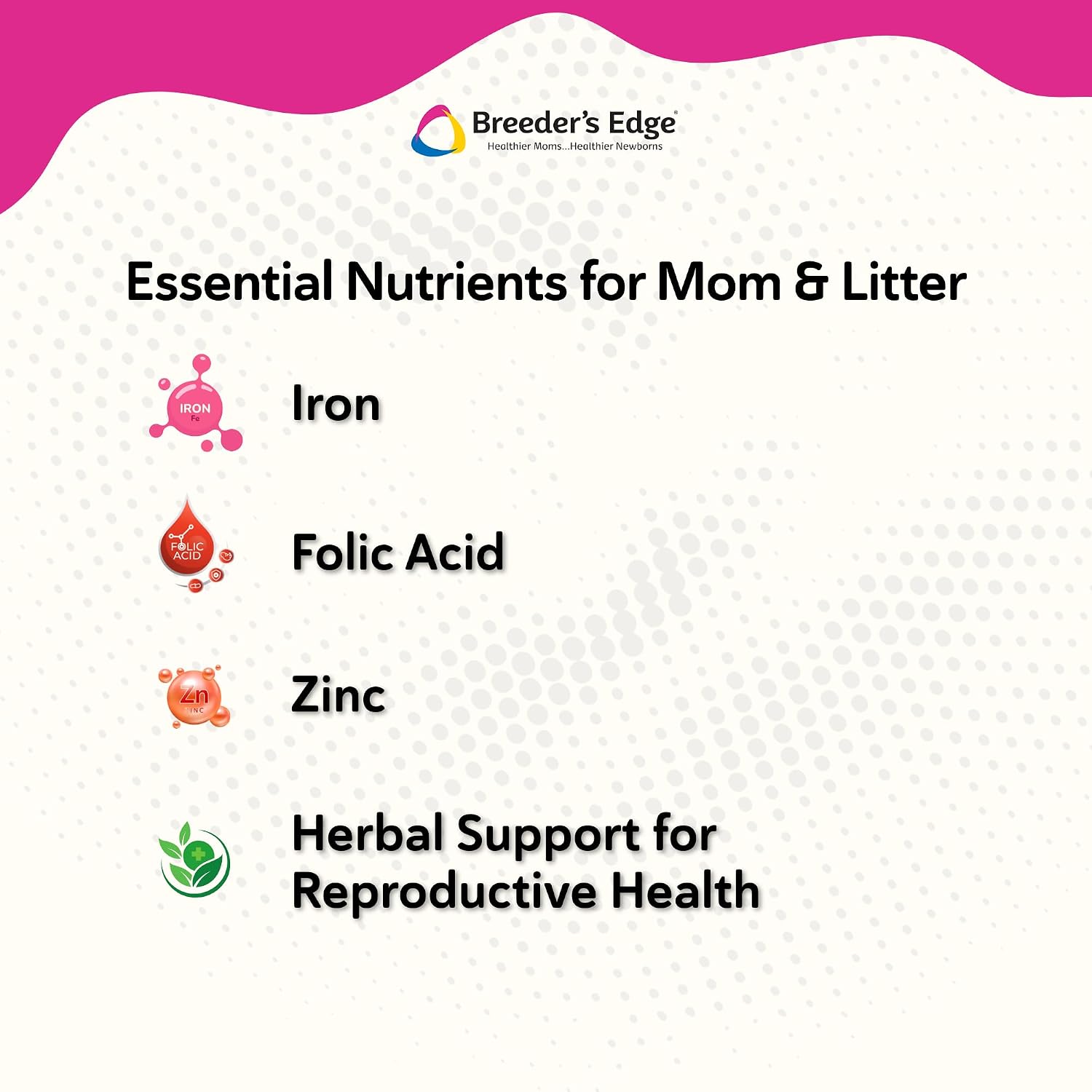 Breeder's Edge Oxy Mate - Suplemento Prenatal para Perras y Gatas Gestantes - 30 Masticables