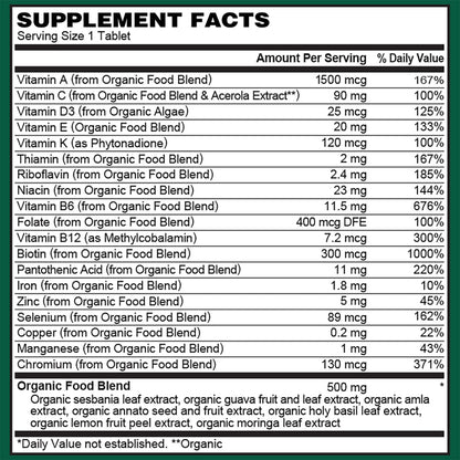 PlantFusion Multivitamínico Orgánico para – VegD3 (vitamina D3 de algas): Fuente vegana de vitamina D que favorece – Image 6