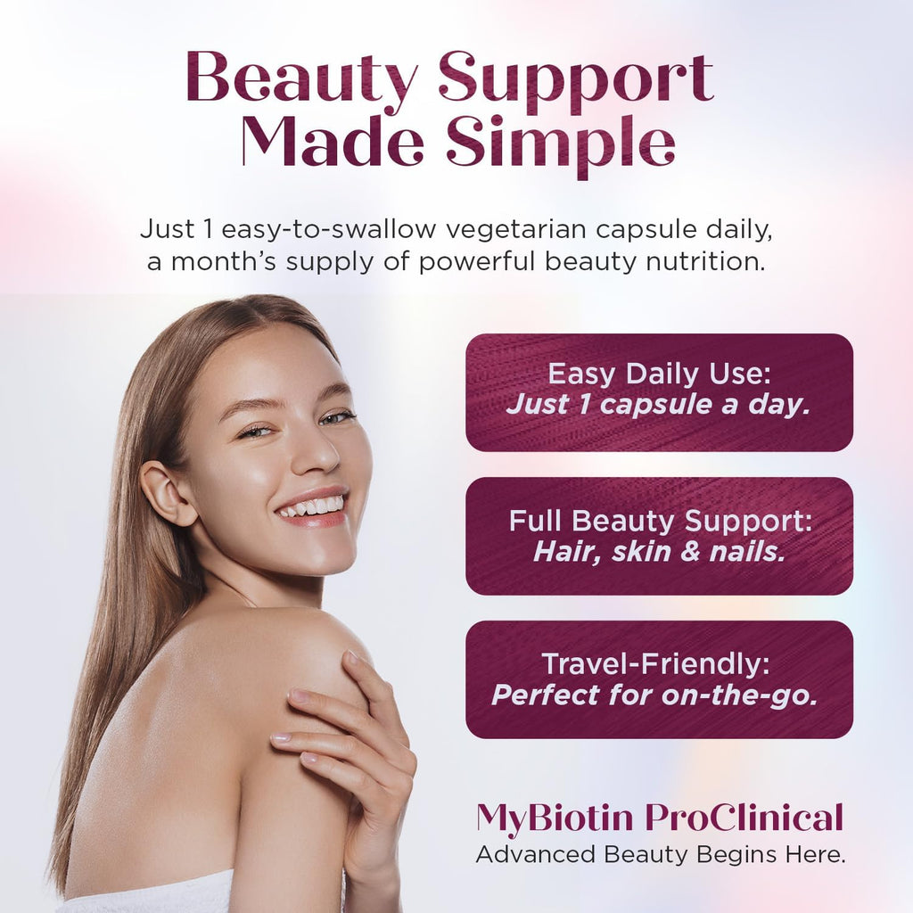 Purity Products MyBiotin ProClinical - Complejo de Biotina con MB40X y Astaxantina - 30 Cápsulas Vegetales