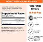 NatureWise Vitamina C 1000 mg Cápsulas - Suplemento Vegano Extra Fuerte para Apoyo Antioxidante e Inmunológico - No GMO, Fabricado en EE.UU. - 120 Cápsulas
