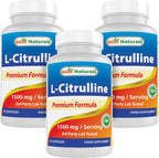 Best Naturals L-Citrulina Cápsulas - 1500 mg por ración - Sin OGM - Sin Gluten - 90 Cápsulas (Paquete de 3)