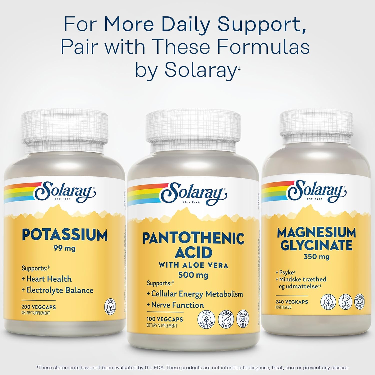 SOLARAY Ácido Pantoténico 500 mg - 100 Cápsulas