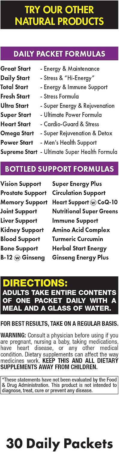 Omega Start All-in-One Daily Vitamin Pack – 189 Nutrientes para el Apoyo de Órganos y el Cuerpo