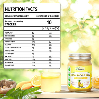 Gel de Musgo Marino Irlandés Silvestre (425 g) - Sabor Piña - Suplemento Vegano con Vitaminas y Minerales – Image 6