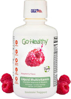 Go Healthy Complete Liquid Multivitamin | Vegan | 32 Doses | Mango and Peach Flavor