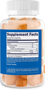 Nutricost Kids Vitamin C Gummies (250 mg) - 120 Gominolas Sabor Naranja Natural, Sin Gluten, Sin Jarabe de Maíz