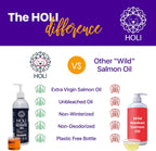 Aceite de Salmón HOLI para Perros y Gatos - Suplemento Líquido de Omega 3 EPA + DHA