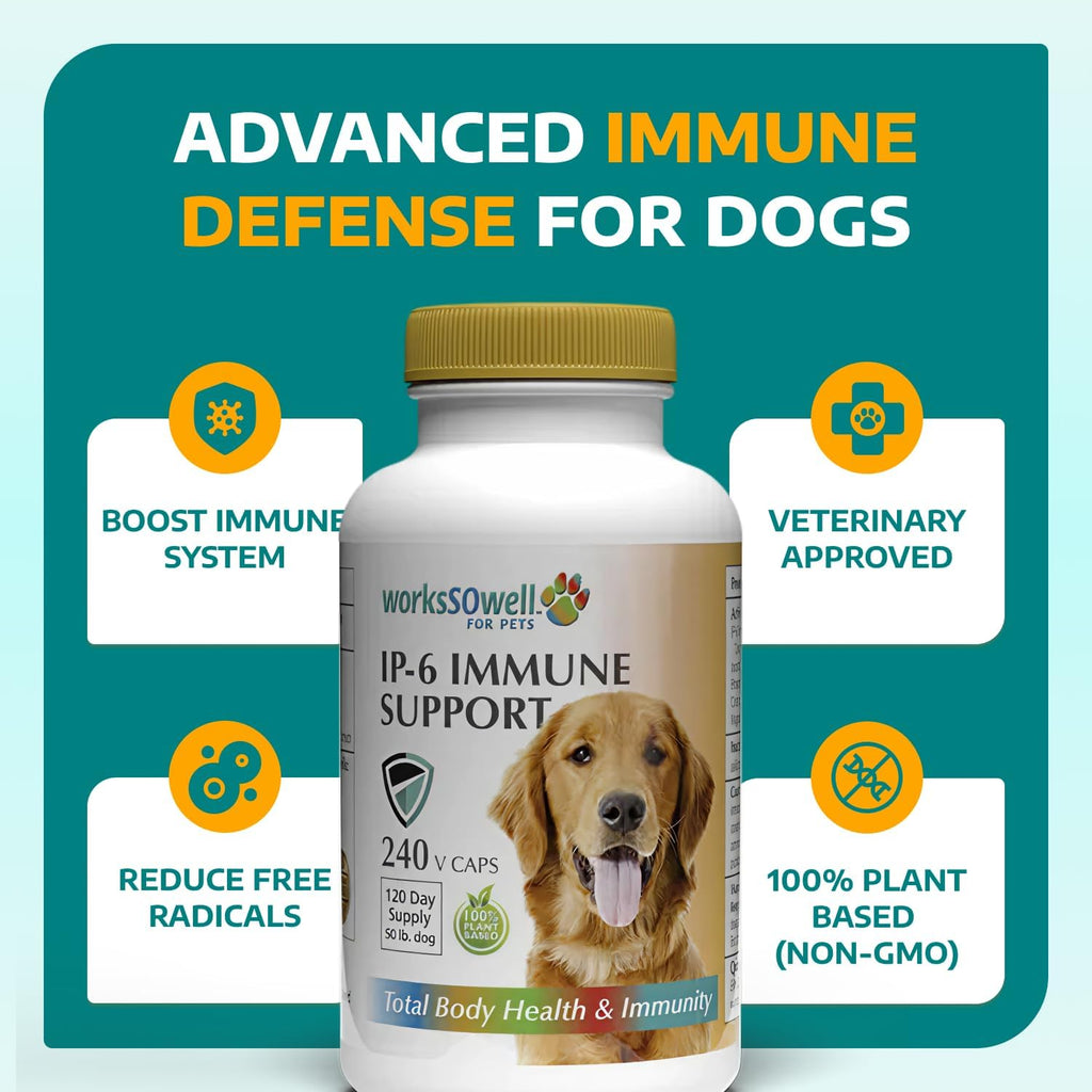 WorksSoWell IP-6 Immune Support for Dogs – 240 V-Cápsulas