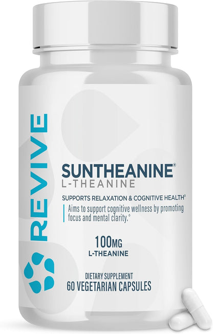 Revive MD Suntheanine L-Teanina - Suplemento para Hombres y Mujeres - 60 Cápsulas Veganas – Image 1
