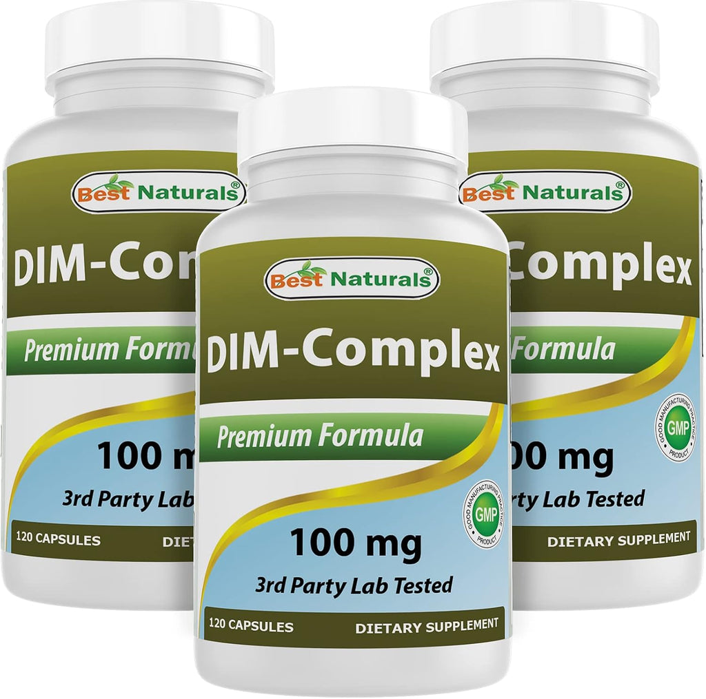 Best Naturals Complejo DIM 100 mg – 120 Cápsulas (Pack de 3)