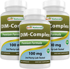 Best Naturals Complejo DIM 100 mg – 120 Cápsulas (Pack de 3)