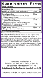 New Chapter Vitamina C Immune Defense + Saúco - 90 Comprimidos