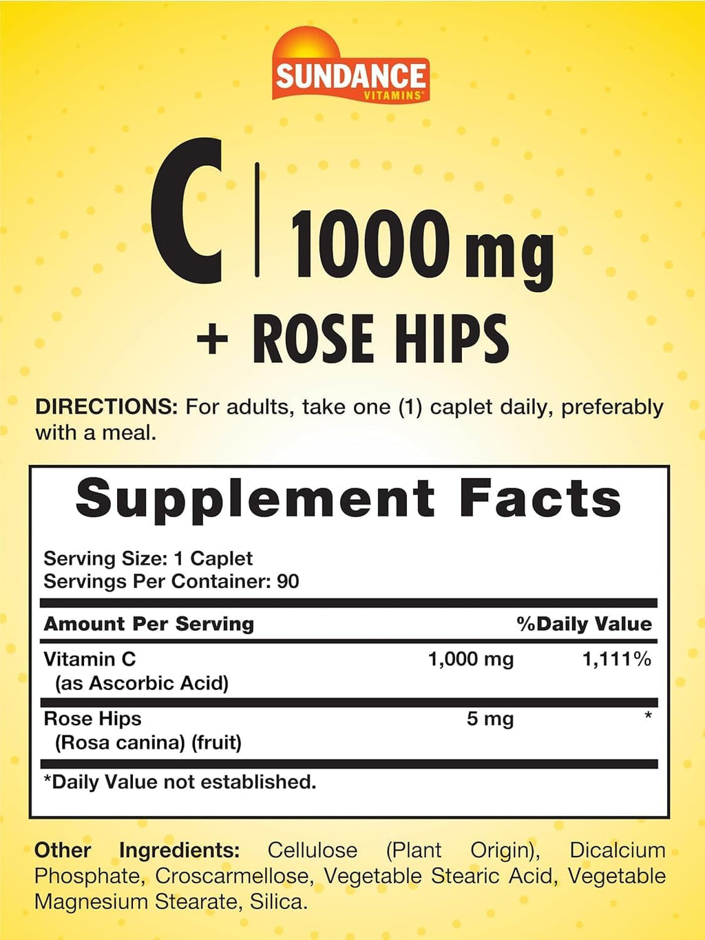 Sundance Vitamin C 1000 mg – 90 Comprimidos Recubiertos (Pack de 2)