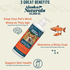 Alaska Naturals Aceite de Salmón Salvaje de Alaska para Perros - Omega 3 EPA DHA - 237 ml