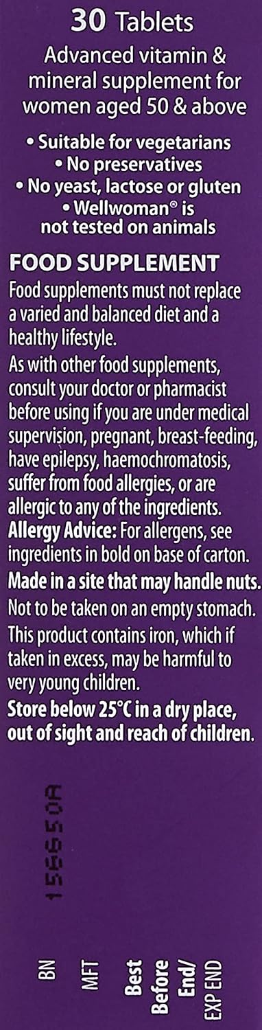 Wellwoman Vitabiotics 50+ 30 Comprimidos