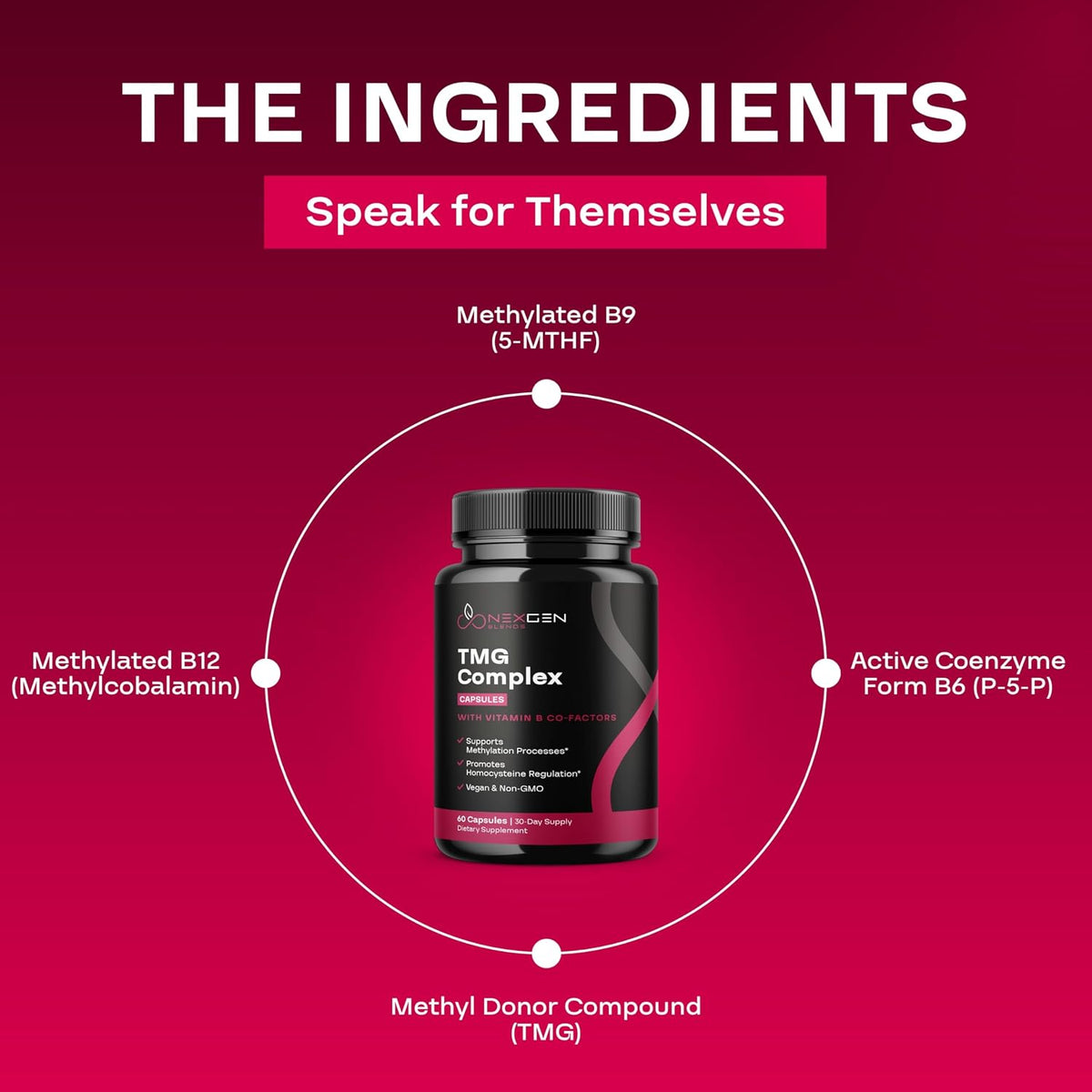 TMG Trimethylglycine con Complejo B Metilado – Individuos con variantes genéticas que afectan la metilación (como – Image 6