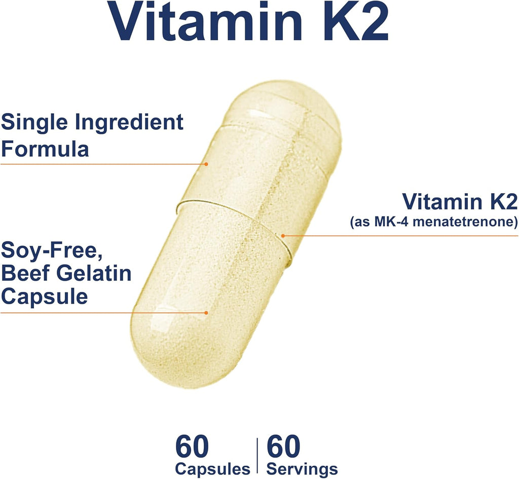 Carlson Vitamina K2 MK-4 (Menatetrenona) - 60 Cápsulas