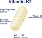 Carlson Vitamina K2 MK-4 (Menatetrenona) - 60 Cápsulas