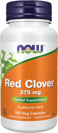 NOW Foods Trébol Rojo (Trifolium pratense) 375 mg, 100 Cápsulas Vegetales