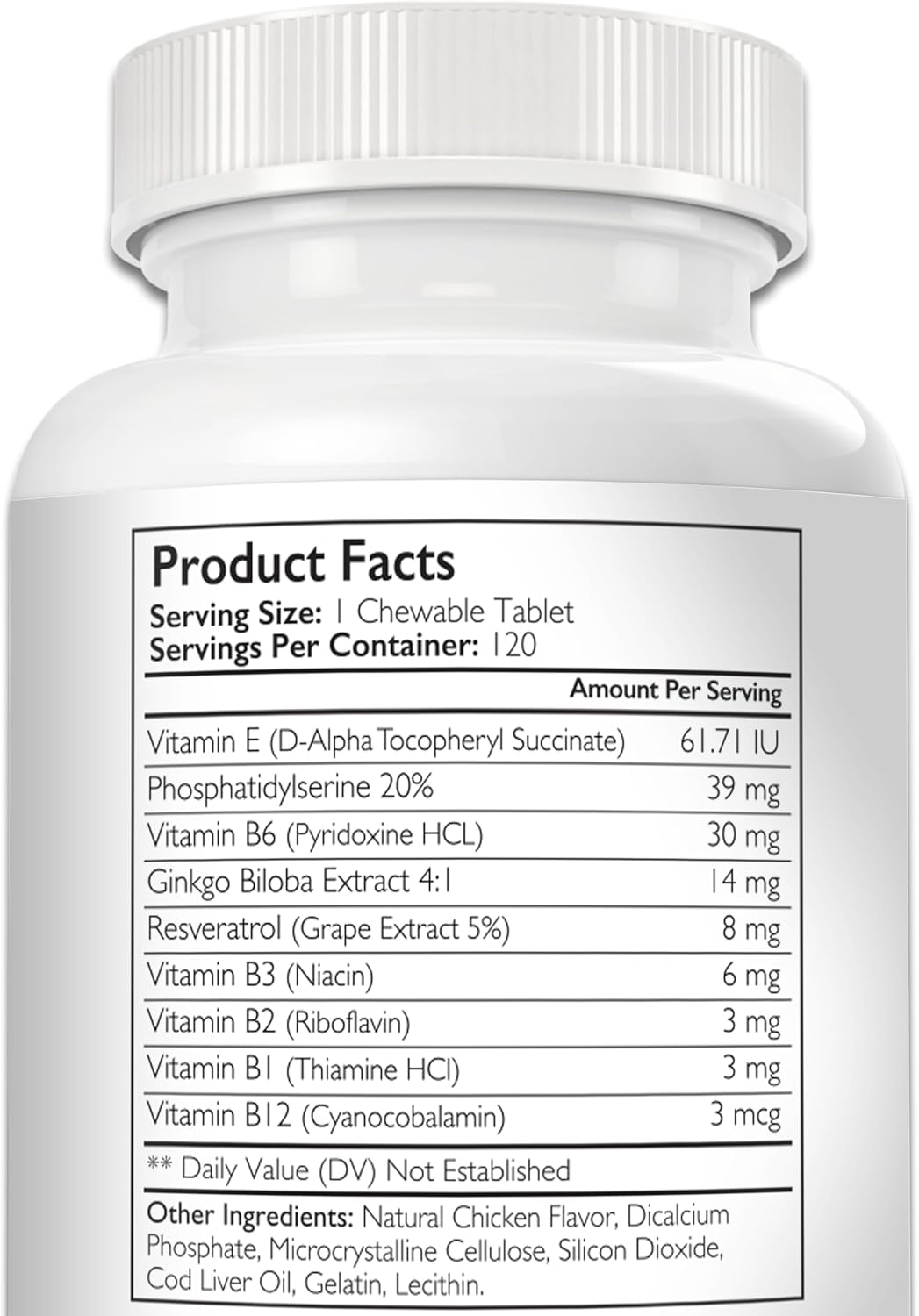 Nutrition Strength Apoyo Cognitivo para Perros – 120 Comprimidos Masticables para la Salud Cerebral y Mental