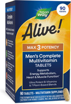 Nature's Way Alive! Men's Max3 Multivitamínico Diario de Alta Potencia para Hombres, 90 Comprimidos