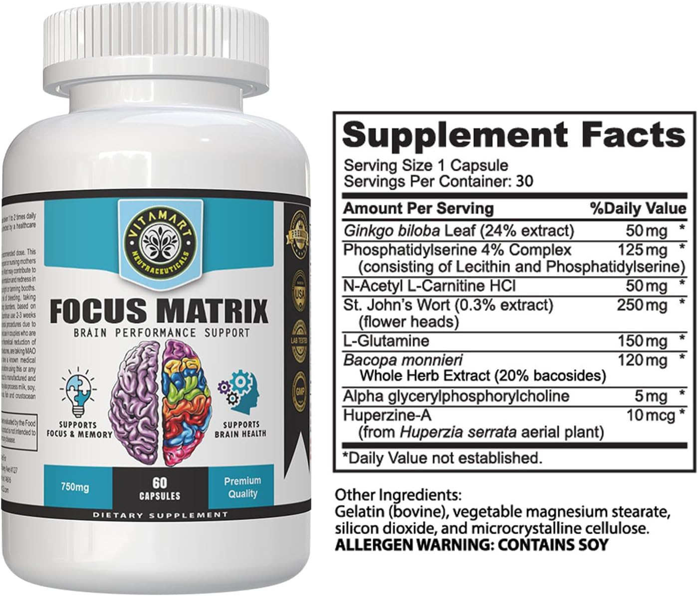 Focus Matrix – Suplemento para la Salud Cerebral, Memoria y Concentración