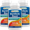 Best Naturals Raíz de Bardana 425 mg, 180 Cápsulas (Pack de 3)
