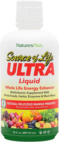 NaturesPlus Ultra Source of Life Liquid Multivitamínico - 30 fl oz (887 ml) - Sabor Mango Piña