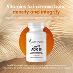 LowTE Florida ADK 10-90 Cápsulas | Complejo de Vitaminas A, D3 y K2 | Alta Potencia con D3 10.000 UI y K2 500 mcg