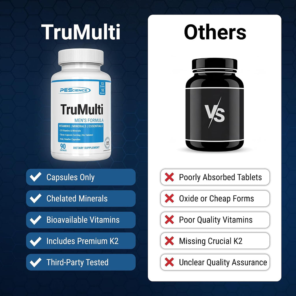 PEScience TruMulti Multivitamin for Men, 90 Capsules