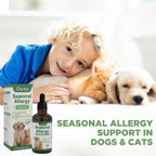Alivio para Alergias Estacionales en Perros y Gatos - Fórmula Herbal Natural - Líquido de Rápida Absorción