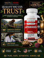 Vadik Herbs Jatamansi Cápsulas 1000mg – Raíz Orgánica de Jatamansi (Nardostachys jatamansi) – Hierba Ayurvédica para la Calma, Claridad y Sueño Reparador – 100 Cápsulas Vegetales – No Transgénico