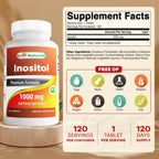 Best Naturals Inositol 1000 mg - 120 Comprimidos