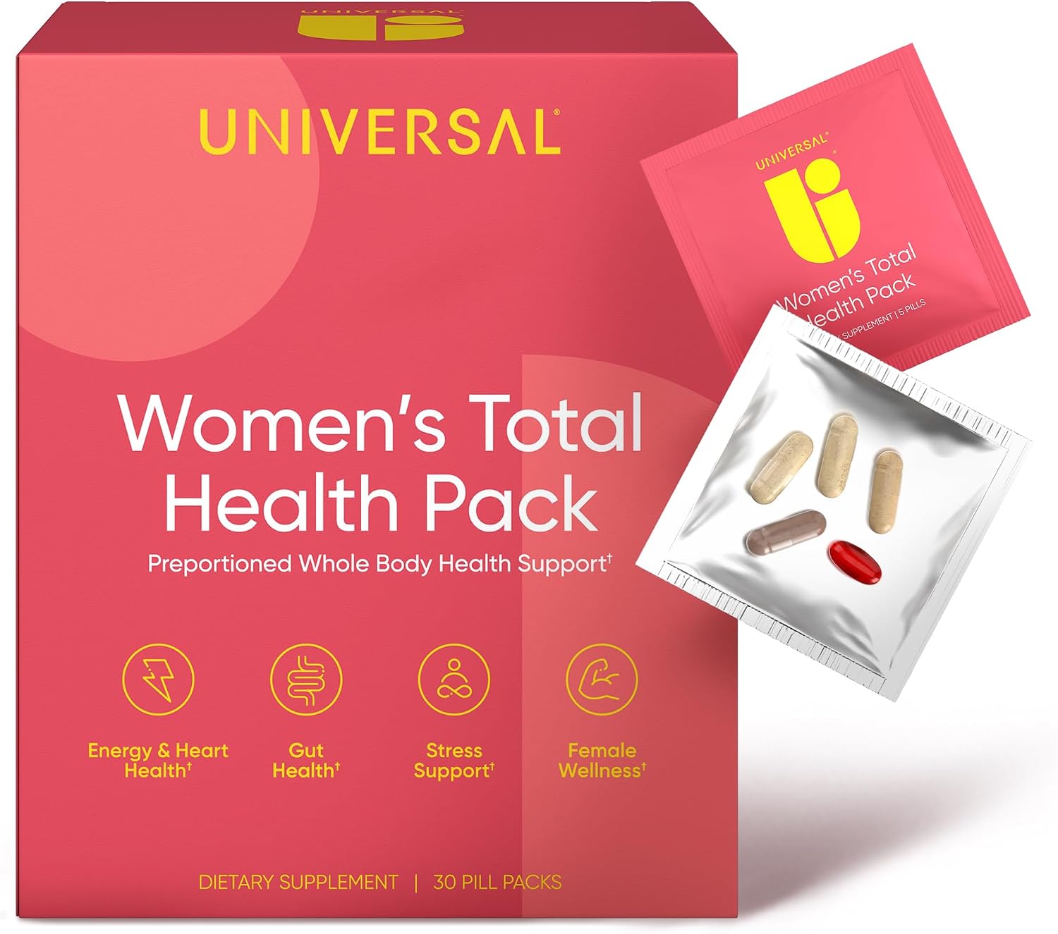 Universal U Men's Total Health Vitamin Packs - 30 Sobres Diarios