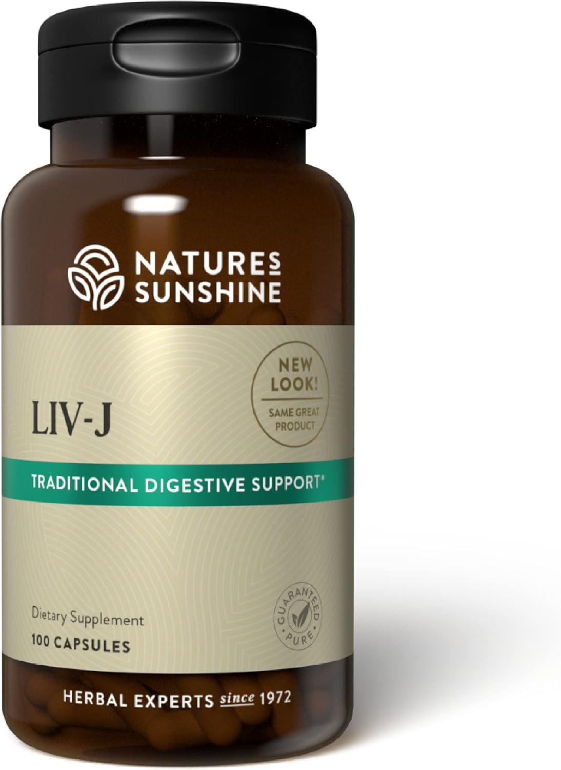 Nature's Sunshine LIV-J, 100 Cápsulas – Mezcla Herbal para el Soporte Digestivo y Hepático