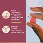 Nature's Bounty Gominolas de Biotina 2500 mcg para Cabello, Piel y Uñas – 200 uds sabor fresa