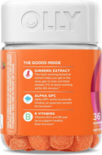 OLLY Laser Focus Gummy - Gominolas para la Concentración con Ginseng, Alfa GPC y Vitaminas B - Sabor Bayas y Mandarina - 36 Gominolas