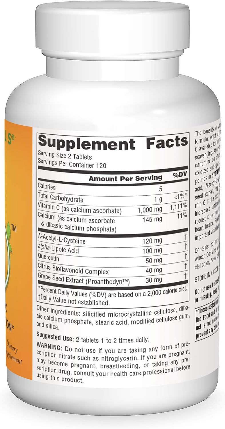 Source Naturals Systemic C, 500 mg - 240 Comprimidos