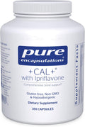 Pure Encapsulations +Cal+ with Ipriflavone | Mineral, Vitamin, and Herbal Supplement for Bone Health | 351 Capsules