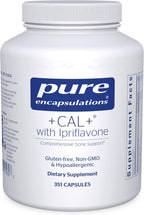 Pure Encapsulations +Cal+ with Ipriflavone | Mineral, Vitamin, and Herbal Supplement for Bone Health | 351 Capsules