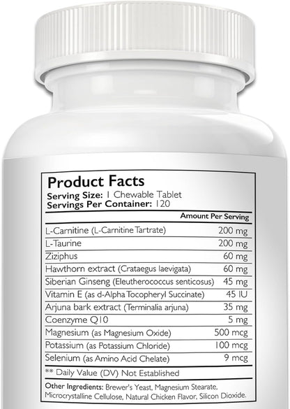 Nutrition Strength Apoyo cardíaco para perros con taurina y carnitina, 120 comprimidos masticables – Image 9