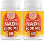 NAD+ 2000 mg con Liposomas - Suplemento de Vitamina B3 - 120 Cápsulas Blandas