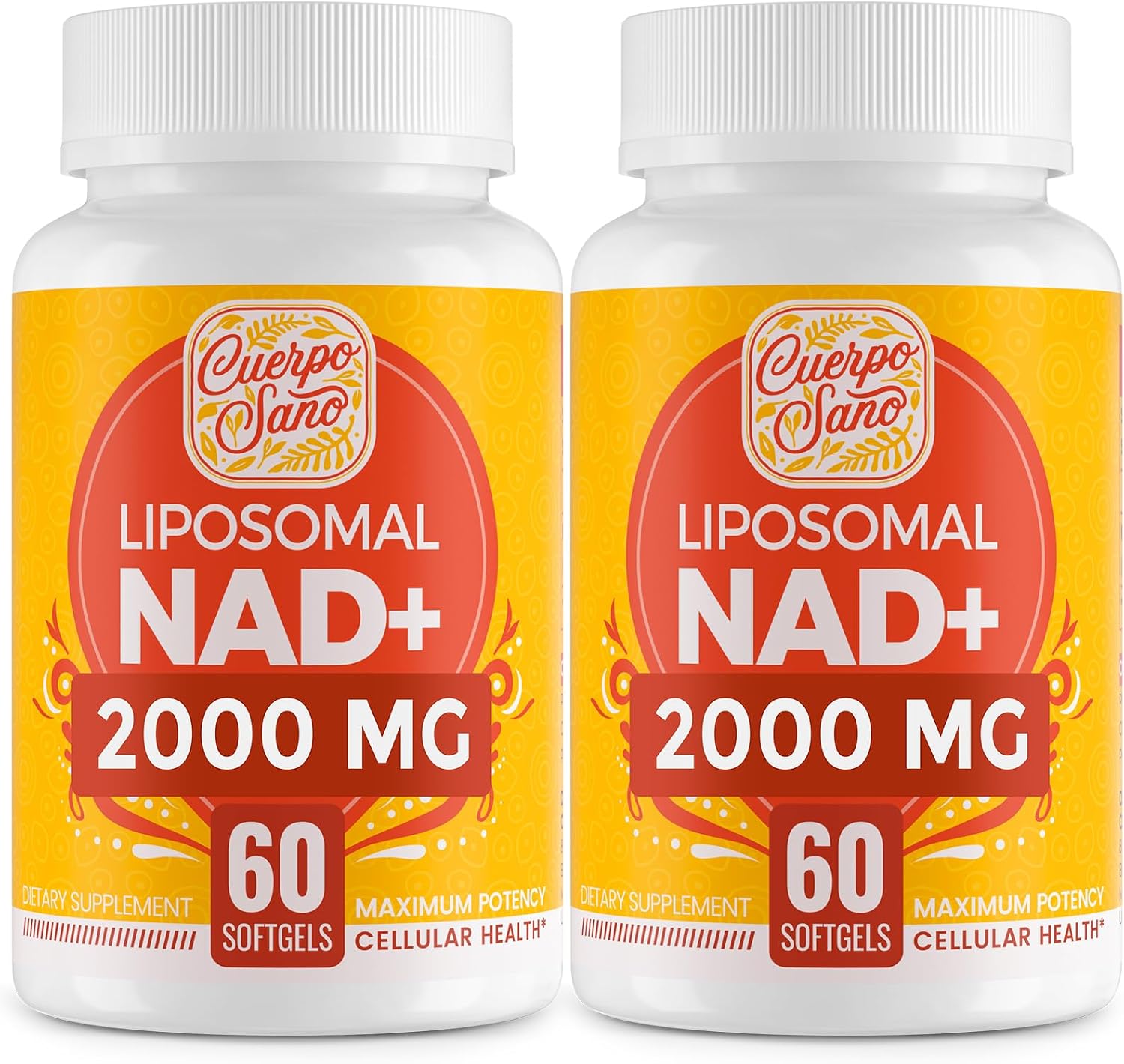 NAD+ 2000 mg con Liposomas - Suplemento de Vitamina B3 - 120 Cápsulas Blandas