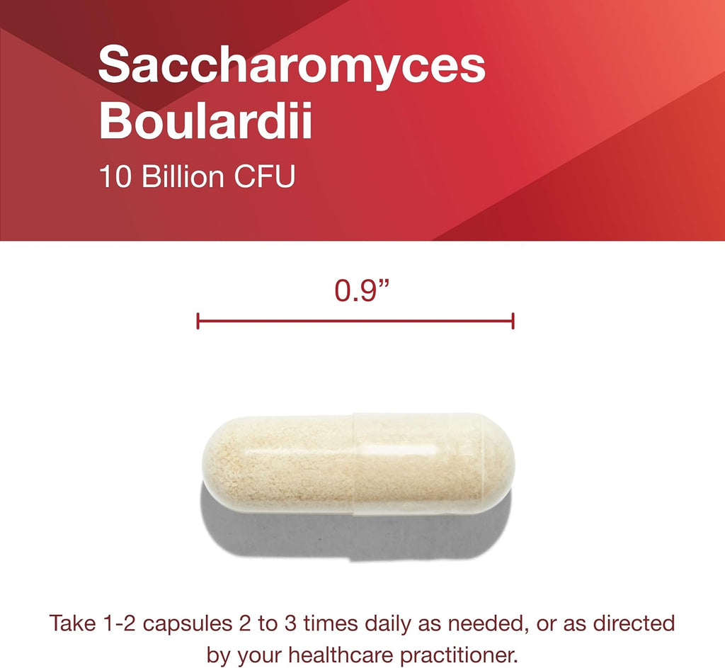 PROTOCOL FOR LIFE BALANCE Saccharomyces Boulardii - 10 Billion CFU - Probiotic - 60 Capsules