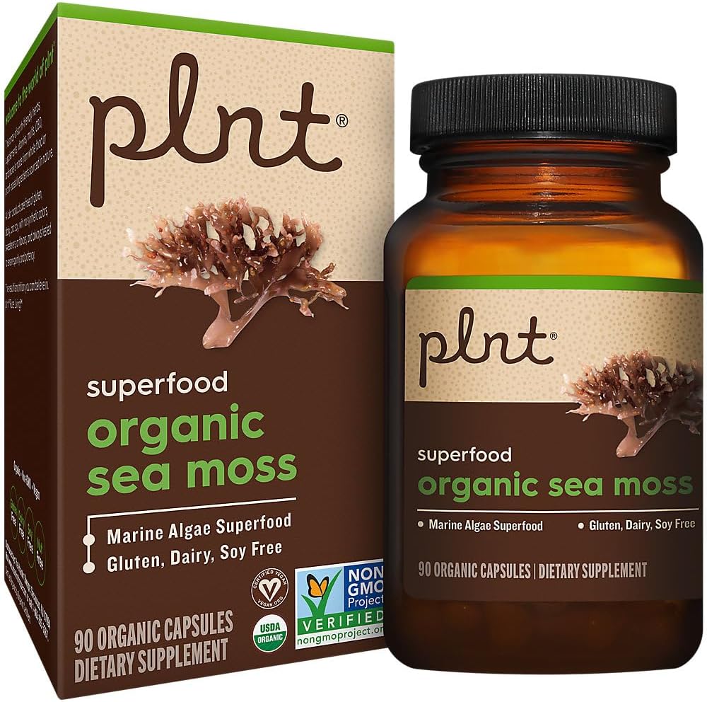 plnt Organic Sea Moss - Musgo Marino Orgánico - 900 mg, 90 Cápsulas