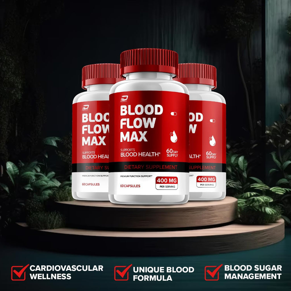 Blood Flow Max Cápsulas - Fórmula Avanzada, 2 Paquetes (120 Cápsulas)